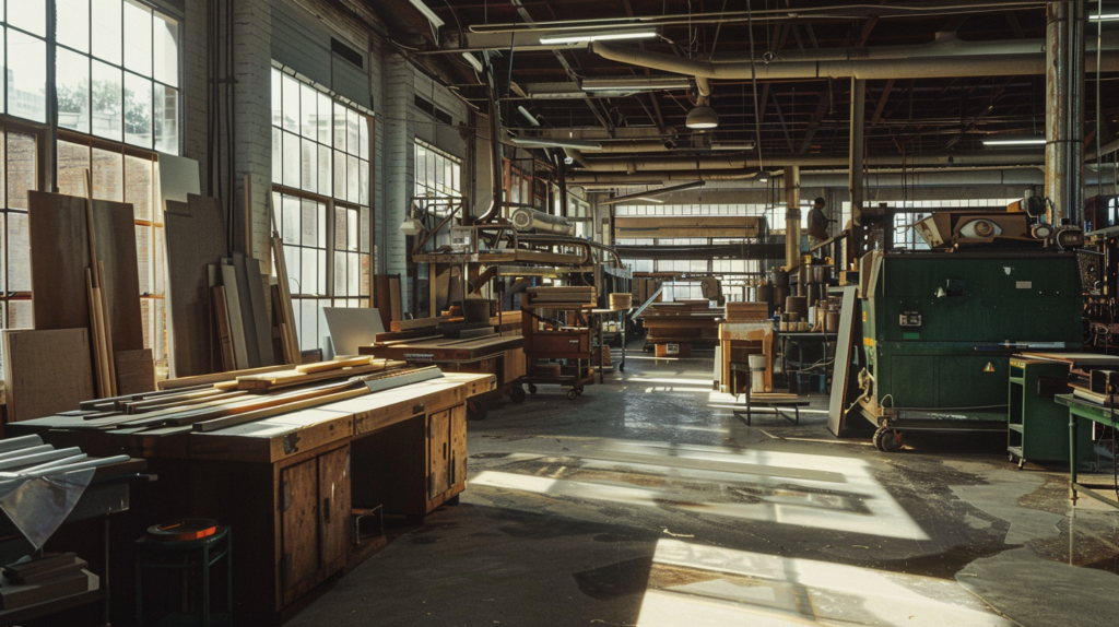 A large factory shop of architectural millwork and woodwork1