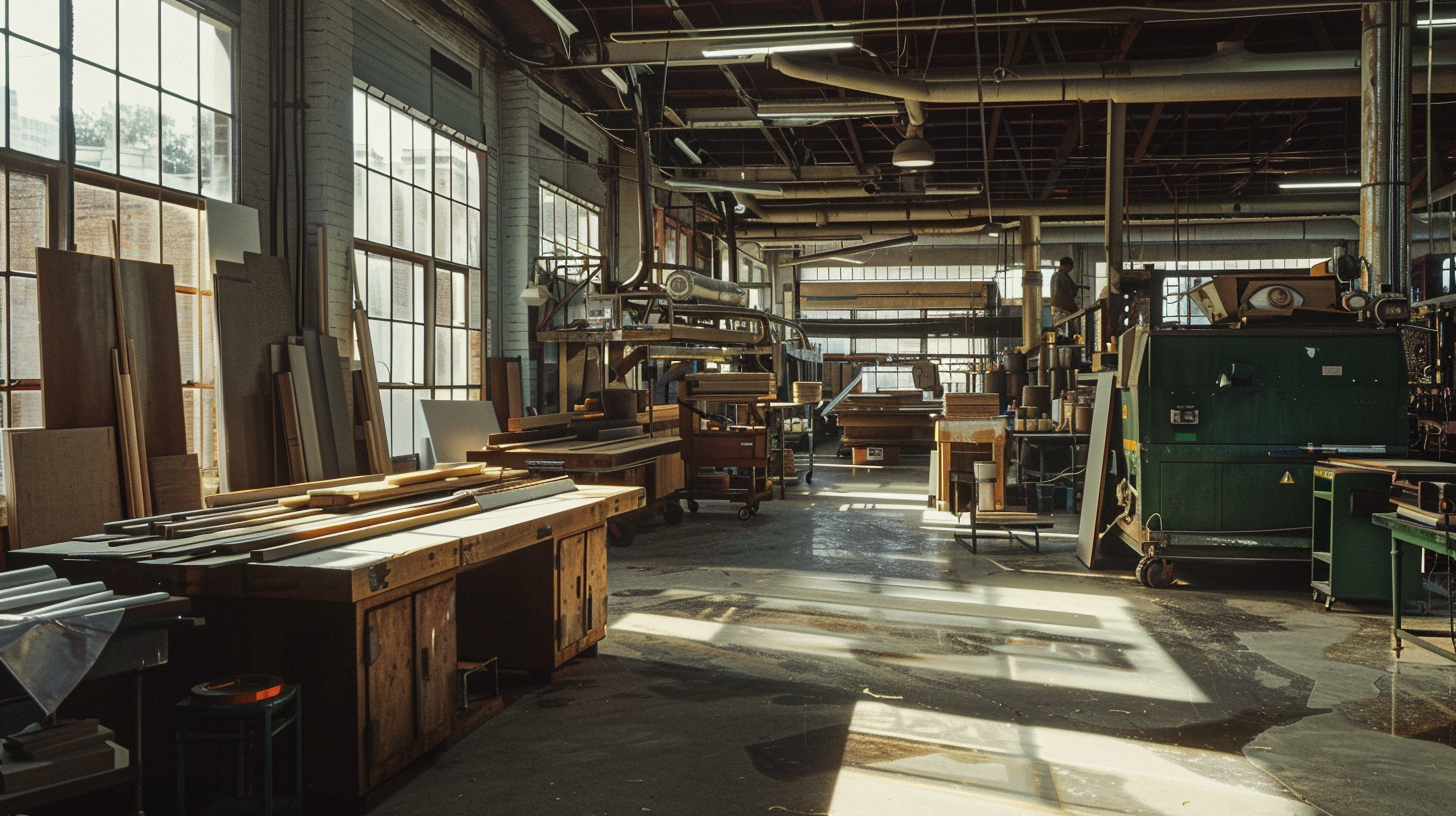 A large factory shop of architectural millwork and woodwork1