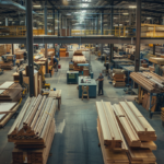 A large factory shop of architectural millwork