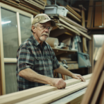 A master in a millwork shop presents a newly made Custom Door Jamb