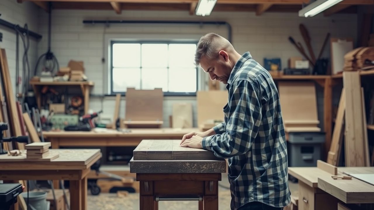 A millwork artisan at work